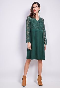 Picture of LONG SLEEVE DRESS WITH LACE
